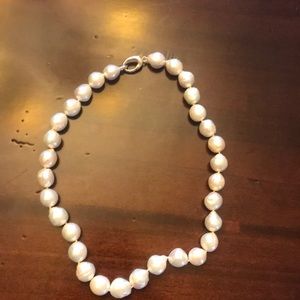 pearl rhodium over silver necklace